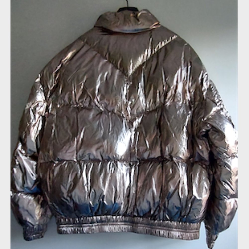 ISABEL MARANT Kristen Metallic Puffer Jacket - Picture 2 of 8